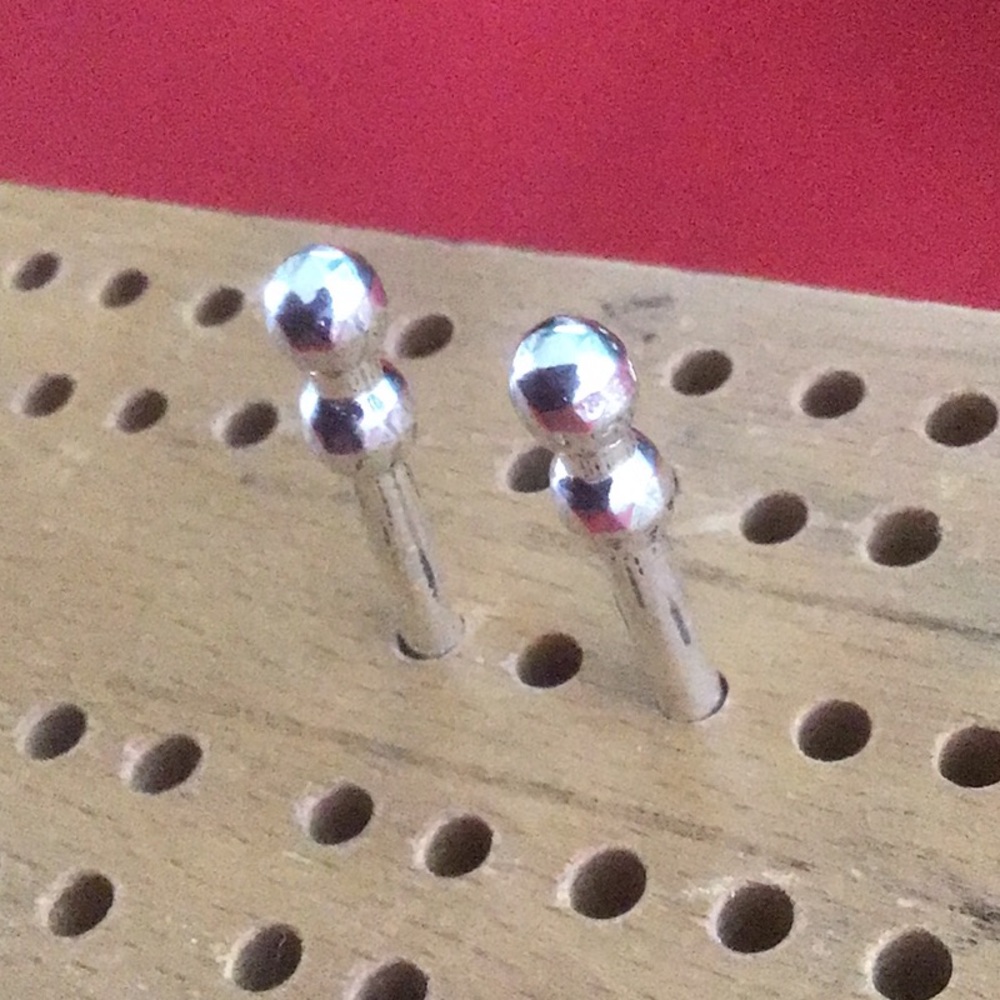 925 Sterling silver Cribbage Board Pegs (board not included)
